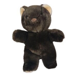 Vtg Gerber Precious Plush Chocolate Brown Teddy Bear Korea HTF Size & Color 12"